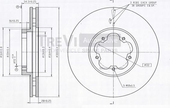 Trevi Automotive BD1229 - Kočioni disk www.molydon.hr