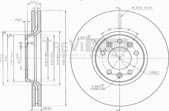 Trevi Automotive BD1225 - Kočioni disk www.molydon.hr