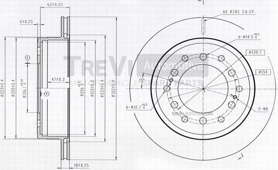 Trevi Automotive BD1220 - Kočioni disk www.molydon.hr