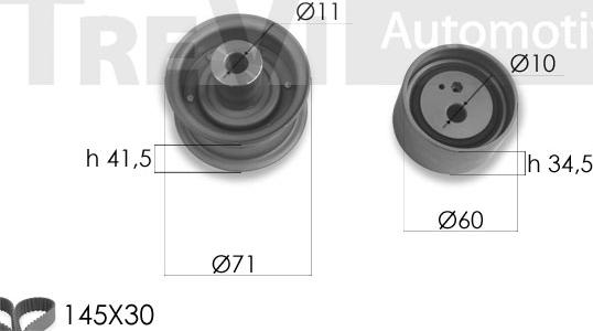 Trevi Automotive KD1443 - Komplet zupčastog remena www.molydon.hr