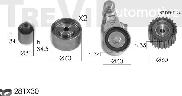 Trevi Automotive KD1454 - Komplet zupčastog remena www.molydon.hr