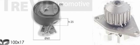 Trevi Automotive KD1009HP - Vodena pumpa sa kompletom zupčastog remena www.molydon.hr