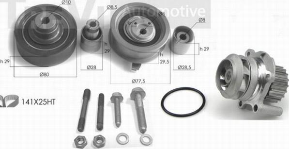 Trevi Automotive KD1002HP - Vodena pumpa sa kompletom zupčastog remena www.molydon.hr