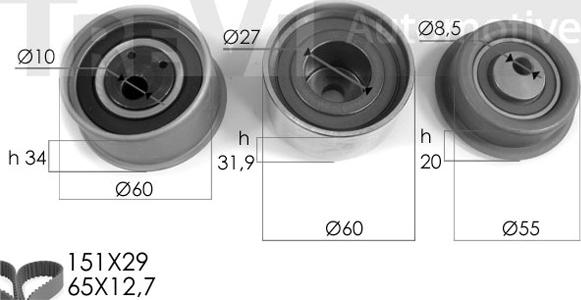 Trevi Automotive KD1034 - Komplet zupčastog remena www.molydon.hr