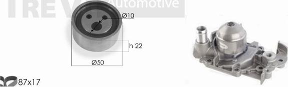 Trevi Automotive KD1078HP - Vodena pumpa sa kompletom zupčastog remena www.molydon.hr