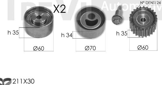 Trevi Automotive KD1398 - Komplet zupčastog remena www.molydon.hr