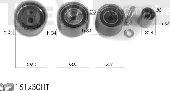 Trevi Automotive KD1305 - Komplet zupčastog remena www.molydon.hr