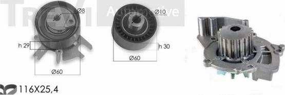 Trevi Automotive KD1320HP - Vodena pumpa sa kompletom zupčastog remena www.molydon.hr