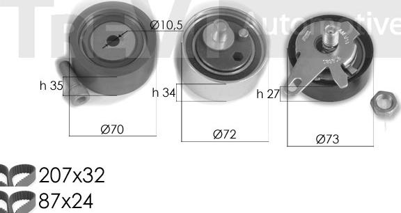 Trevi Automotive KD1294 - Komplet zupčastog remena www.molydon.hr