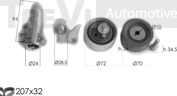 Trevi Automotive KD1298 - Komplet zupčastog remena www.molydon.hr