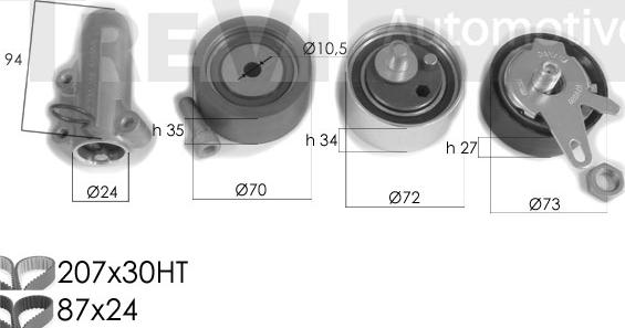 Trevi Automotive KD1297 - Komplet zupčastog remena www.molydon.hr