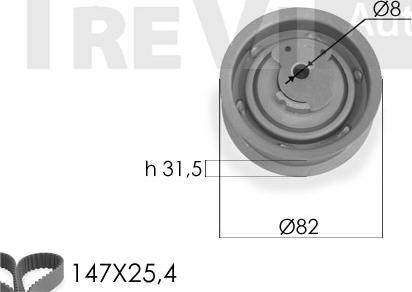 Trevi Automotive KD1289 - Komplet zupčastog remena www.molydon.hr