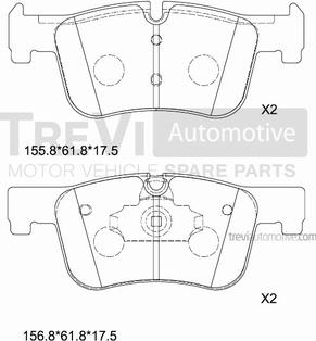 Trevi Automotive PF1498 - Komplet Pločica, disk-kočnica www.molydon.hr