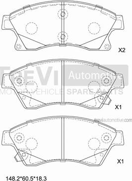 Trevi Automotive PF1441 - Komplet Pločica, disk-kočnica www.molydon.hr