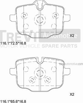 Trevi Automotive PF1469 - Komplet Pločica, disk-kočnica www.molydon.hr