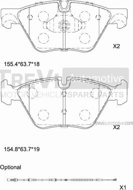 Trevi Automotive PF1468 - Komplet Pločica, disk-kočnica www.molydon.hr