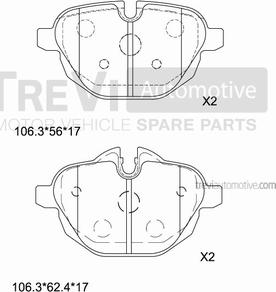 Trevi Automotive PF1467 - Komplet Pločica, disk-kočnica www.molydon.hr