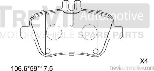 Trevi Automotive PF1400 - Komplet Pločica, disk-kočnica www.molydon.hr