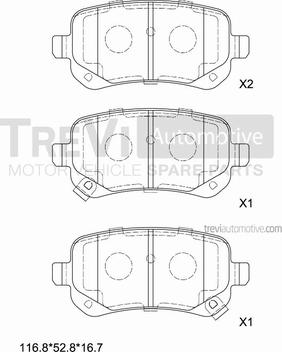 Trevi Automotive PF1416 - Komplet Pločica, disk-kočnica www.molydon.hr