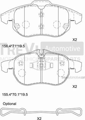 Trevi Automotive PF1410 - Komplet Pločica, disk-kočnica www.molydon.hr