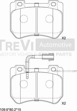 Trevi Automotive PF1417 - Komplet Pločica, disk-kočnica www.molydon.hr