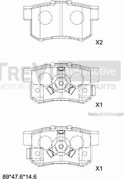 Trevi Automotive PF1426 - Komplet Pločica, disk-kočnica www.molydon.hr