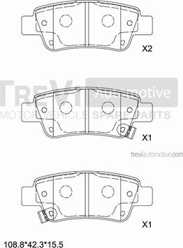 Trevi Automotive PF1428 - Komplet Pločica, disk-kočnica www.molydon.hr