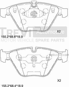 Trevi Automotive PF1423 - Komplet Pločica, disk-kočnica www.molydon.hr