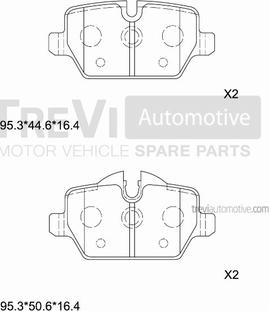 Trevi Automotive PF1471 - Komplet Pločica, disk-kočnica www.molydon.hr