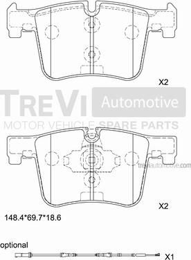 Trevi Automotive PF1473 - Komplet Pločica, disk-kočnica www.molydon.hr