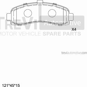 Trevi Automotive PF1593 - Komplet Pločica, disk-kočnica www.molydon.hr