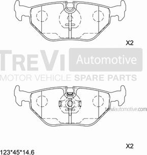 Trevi Automotive PF1549 - Komplet Pločica, disk-kočnica www.molydon.hr