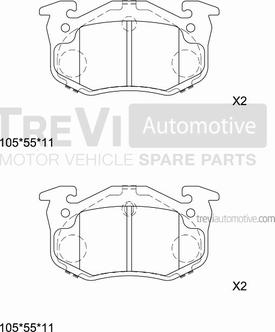 Trevi Automotive PF1546 - Komplet Pločica, disk-kočnica www.molydon.hr