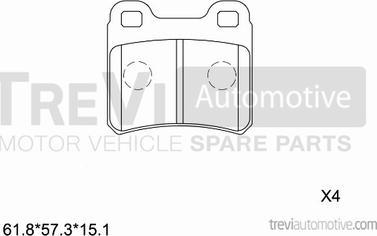 Trevi Automotive PF1550 - Komplet Pločica, disk-kočnica www.molydon.hr