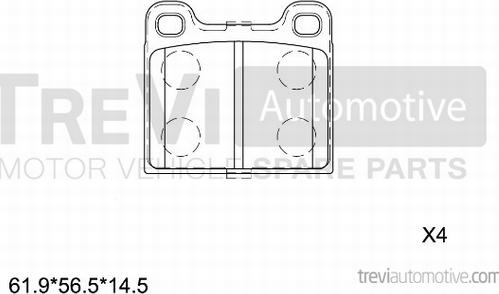 Trevi Automotive PF1566 - Komplet Pločica, disk-kočnica www.molydon.hr