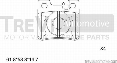 Trevi Automotive PF1561 - Komplet Pločica, disk-kočnica www.molydon.hr