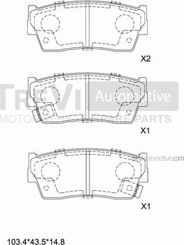 Trevi Automotive PF1568 - Komplet Pločica, disk-kočnica www.molydon.hr