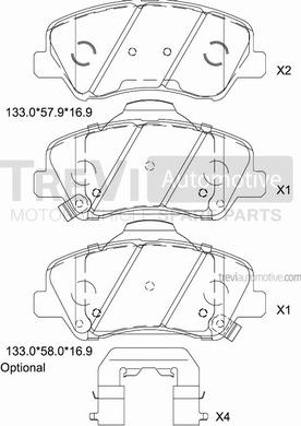 Trevi Automotive PF1506 - Komplet Pločica, disk-kočnica www.molydon.hr