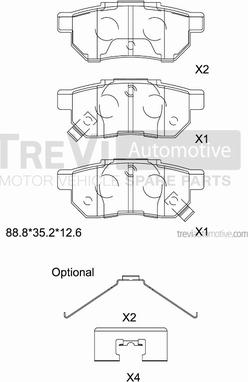 Trevi Automotive PF1519 - Komplet Pločica, disk-kočnica www.molydon.hr