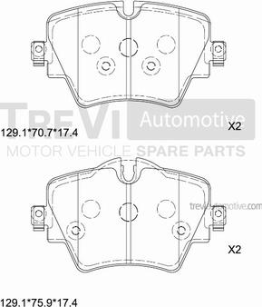 Trevi Automotive PF1513 - Komplet Pločica, disk-kočnica www.molydon.hr