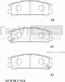 Trevi Automotive PF1581 - Komplet Pločica, disk-kočnica www.molydon.hr