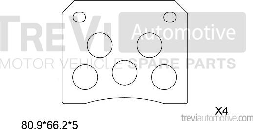 Trevi Automotive PF1587 - Komplet Pločica, disk-kočnica www.molydon.hr