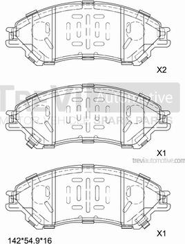 Trevi Automotive PF1535 - Komplet Pločica, disk-kočnica www.molydon.hr