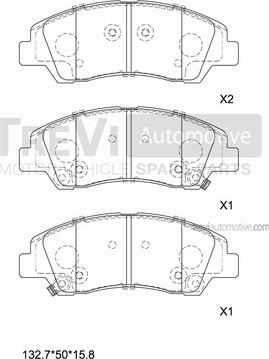 Trevi Automotive PF1536 - Komplet Pločica, disk-kočnica www.molydon.hr