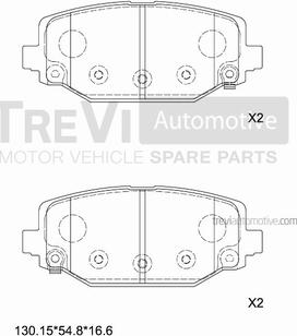 Trevi Automotive PF1523 - Komplet Pločica, disk-kočnica www.molydon.hr