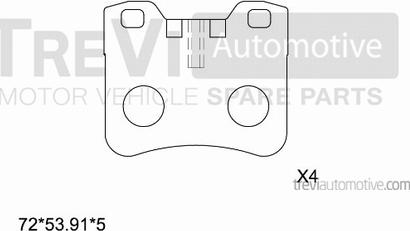 Trevi Automotive PF1572 - Komplet Pločica, disk-kočnica www.molydon.hr