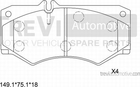 Trevi Automotive PF1655 - Komplet Pločica, disk-kočnica www.molydon.hr