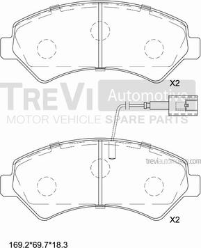 Trevi Automotive PF1650 - Komplet Pločica, disk-kočnica www.molydon.hr