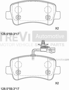 Trevi Automotive PF1668 - Komplet Pločica, disk-kočnica www.molydon.hr