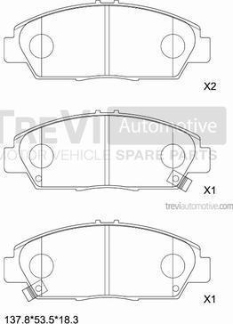 Trevi Automotive PF1603 - Komplet Pločica, disk-kočnica www.molydon.hr